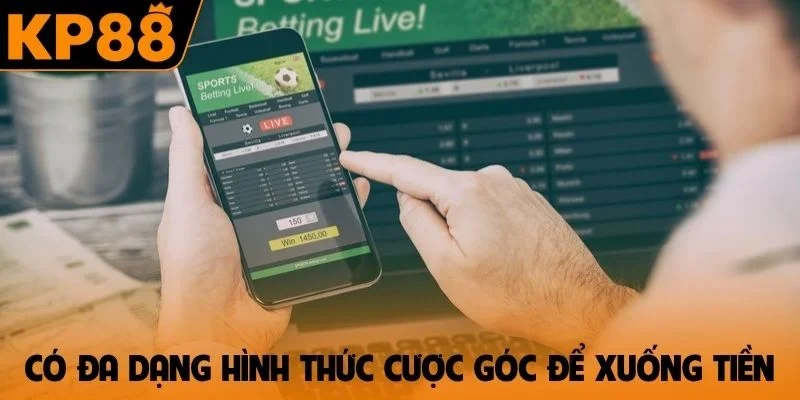 Có đa dạng hình thức cược góc để xuống tiền cược
