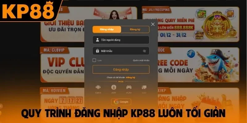 Quy trình đăng nhập KP88 luôn tối giản